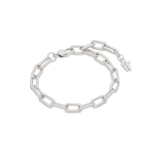 The Chain Addiction ασημί βραχιόλι αλυσίδα με ορθογώνιους κρίκους-