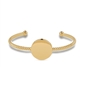 The Simple Reflection gold plated bangle with discus motif-