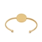 The Simple Reflection gold plated bangle with discus motif-
