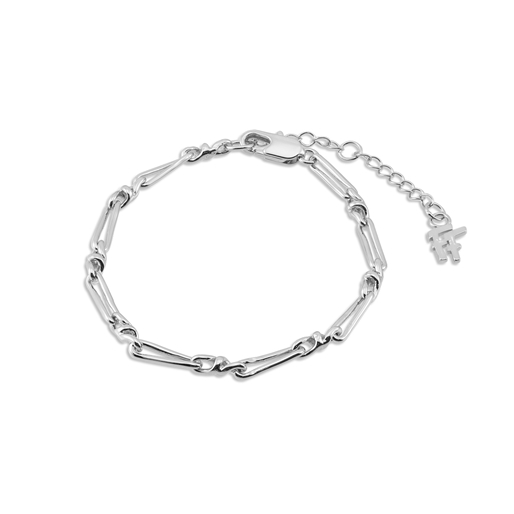 The Chain Addiction ασημί βραχιόλι αλυσίδα με ακανόνιστους κρίκους-