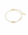 Eyez on me gold plated chain bracelet with eye motif