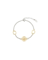 Kallos ladies silver chain bracelet with gold plated motifs