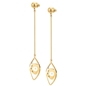 FF Talisman Yellow Gold Plated Long Earrings-