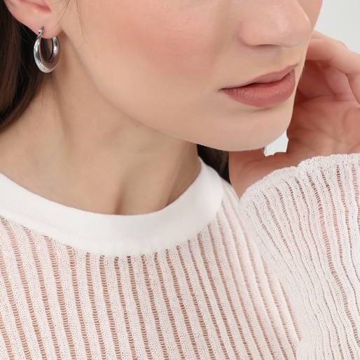 Hoops! small silvery earrings-