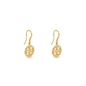Kallos small dangle earrings with gold plated coin motif-