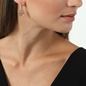 Kallos small dangle earrings with gold plated coin motif-