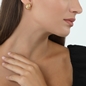 Archaics gold plated earrings carved drop-