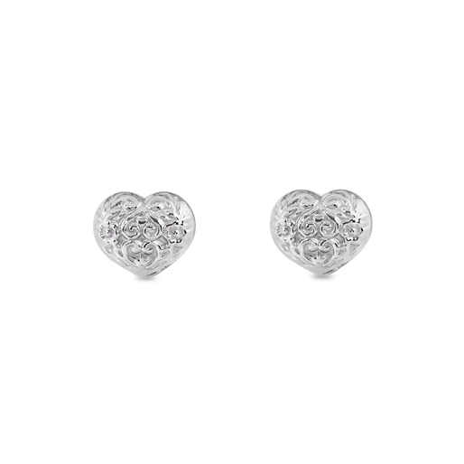 Archaics silver earrings carved heart-