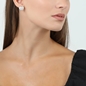 Archaics silver earrings carved heart-