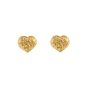 Archaics gold plated earrings carved heart-