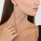 Archaics gold plated earrings carved heart-