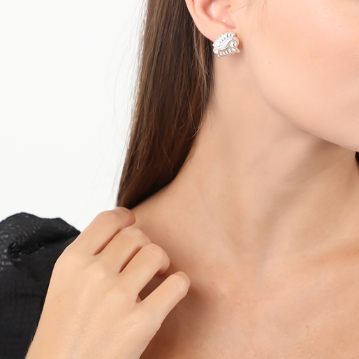 Archaics silver earrings ionic motif-