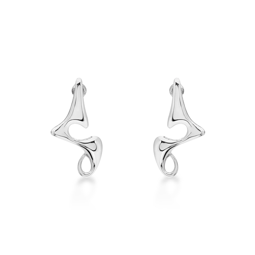 Beauty Flow large silver earrings-