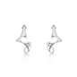 Beauty Flow large silver earrings-