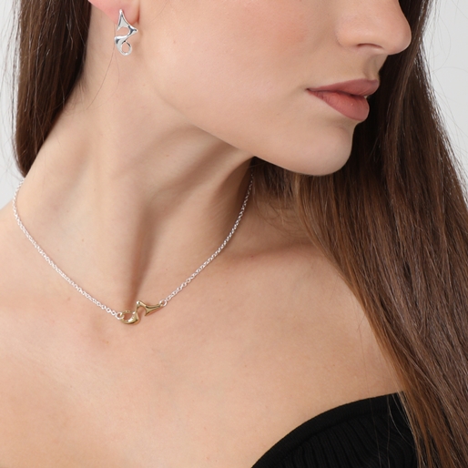 Beauty Flow medium silver earrings-