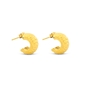 Hoops! Small Forged Gold Plated Earrings-