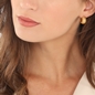 Hoops! Small Forged Gold Plated Earrings-