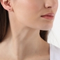 Fashionable.Me silver round studs with red enamel-