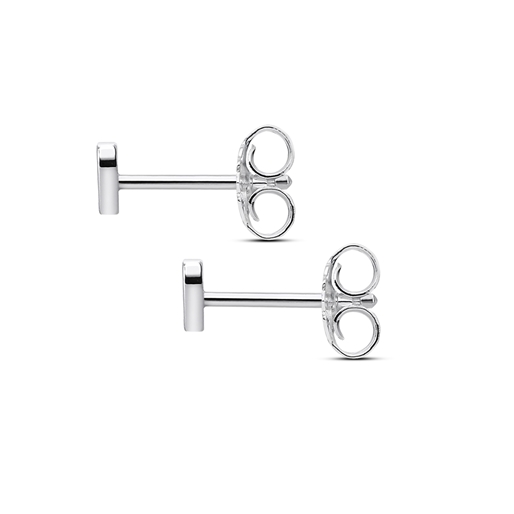 Fashionable.Me silver round studs with blue enamel-