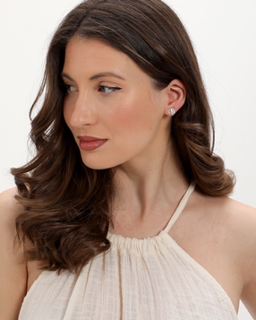 Kallos ladies silver studs-