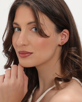 Kallos ladies gold plated studs-