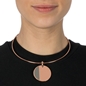 Style Candies Rose Gold Plated Grey Enamel Collar-