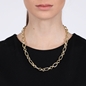 The Chain Addiction επίχρυσο κολιέ αλυσίδα με κούμπωμα μπαρέτα-