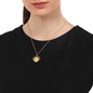 The Simple Reflection short gold plated chain necklace with discus motif-