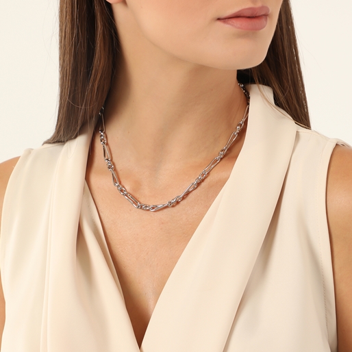 The Chain Addiction short silvery chain necklace -