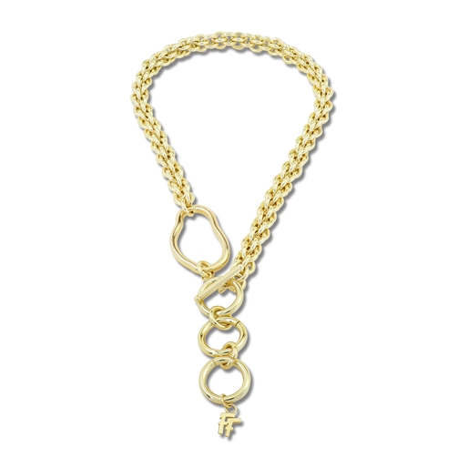 The Chain Addiction επίχρυσο χοντρό κολιέ με ακανόνιστο κρίκο-