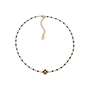 Blissful Heart4Heart short gold plated necklace black enamel and motif-