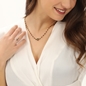 Blissful Heart4Heart short gold plated necklace black enamel and motif-