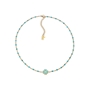 Blissful Heart4Heart short gold plated necklace turquoise enamel and motif-