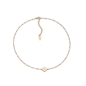 Blissful Heart4Heart short gold plated necklace white enamel and motif-