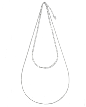 The Chain Addiction ladies silvery necklace double chain-