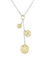 Kallos ladies silver necklace with gold plated motifs