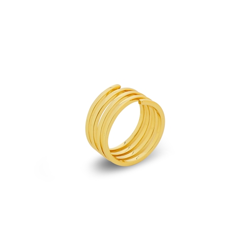 The Chain Addiction gold plated spiral ring-