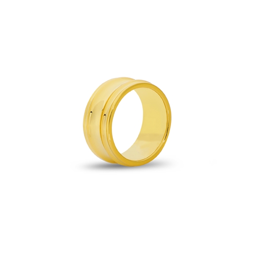 The Chain Addiction gold plated wide ring-