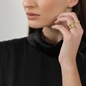 The Chain Addiction gold plated wide ring-