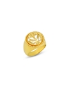 Kallos ladies gold plated bulky ring