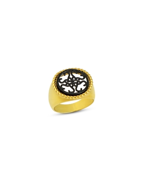 Kallos ladies gold plated bulky ring-