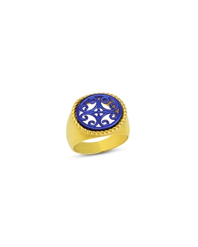 Kallos ladies gold plated bulky ring-
