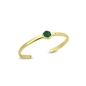 Chic Allure bangle with green hexagon stone-