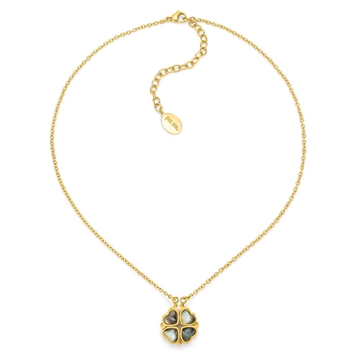 Heart4Heart Yellow Gold Plated Κοντό Κολιέ-