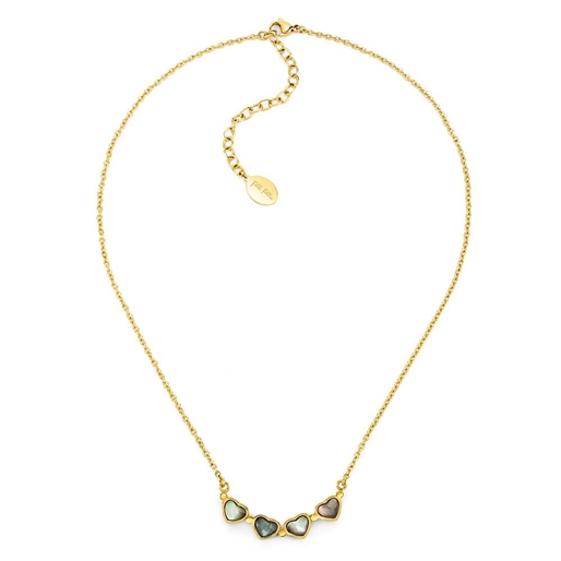 Heart4Heart Yellow Gold Plated Κοντό Κολιέ-