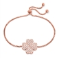 Heart4Heart Rose Gold Plated Adjustable Bracelet-