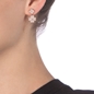 Heart4Heart Rose Gold Plated Κοντά Σκουλαρίκια-