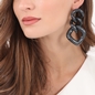 Impress Me chain earrings in black-