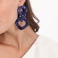 Impress Me chain earrings in blue-