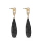 Impress Me long transparent - black drop earrings-